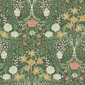 Froso Green Garden Damask Wallpaper by A-Street Prints
