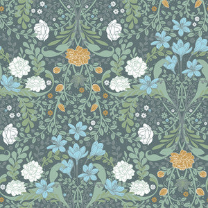 Froso Turquoise Garden Damask Wallpaper by A-Street Prints