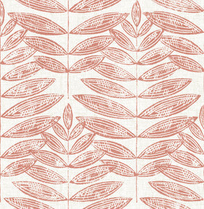 Akira Coral Leaf Wallpaper by A-Street Prints