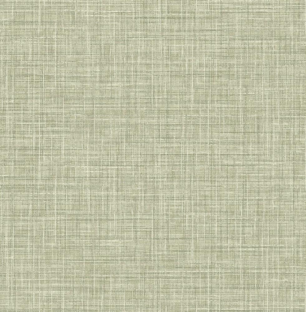 Tuckernuck Green Linen Wallpaper by A-Street Prints Annelie Covers about 56.4 square feet 20.5-in by 33-ft long roll Unpasted 0 - Fabric Carolina -