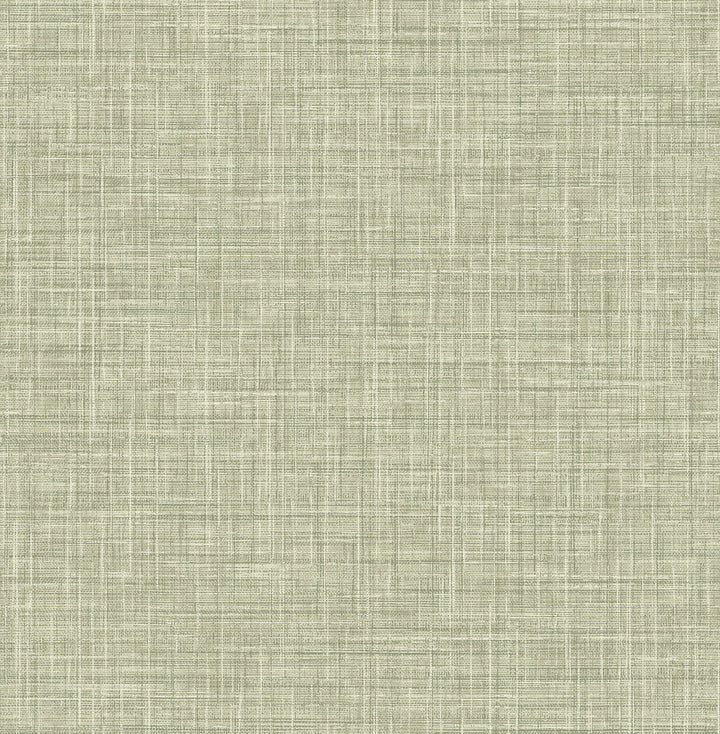 Tuckernuck Green Linen Wallpaper by A-Street Prints Annelie Covers about 56.4 square feet 20.5-in by 33-ft long roll Unpasted 0 - Fabric Carolina -