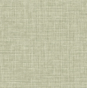 Tuckernuck Green Linen Wallpaper by A-Street Prints