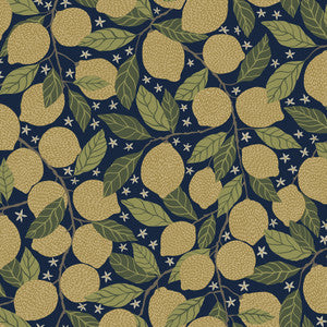 Lemona Navy Fruit Tree Wallpaper by A-Street Prints
