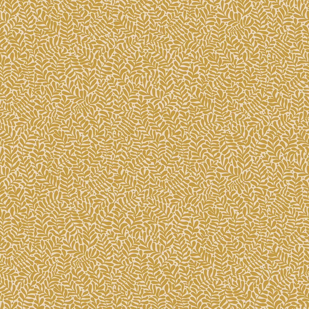 Anna Mustard Fern Trail Wallpaper by A-Street Prints Annelie Covers about 57.5 square feet 20.9-in by 33-ft long roll Unpasted 20.9 - Fabric Carolina -