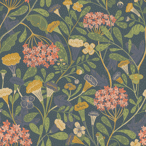 Hybbe Blue Hydrangea Garden Wallpaper by A-Street Prints