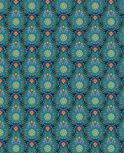 Garden Party Dark Blue Raindrops Wallpaper by Eijffinger