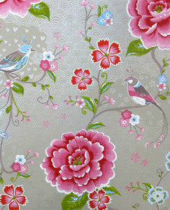 Yuma Khaki Birds in Paradise Wallpaper by Eijffinger