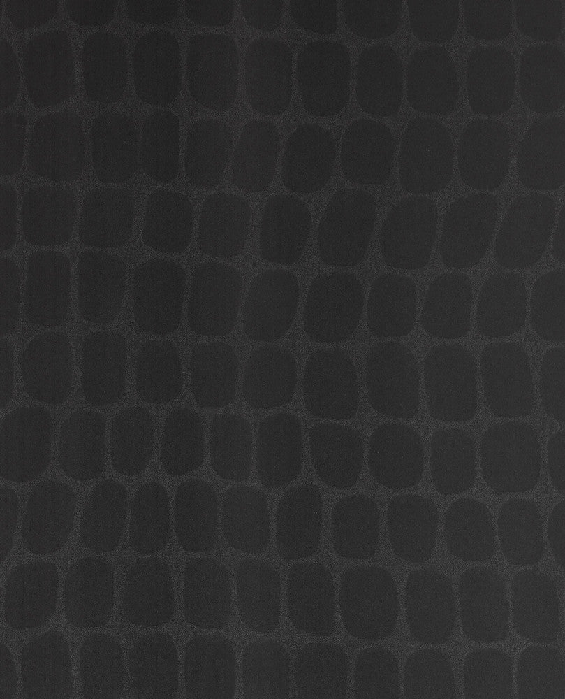 Hyde Black Graphic Croc Flock Wallpaper by Eijffinger Skin Covers about 108.1 square feet 39.3-in by 33-ft long roll Unpasted 25.2 - Fabric Carolina -