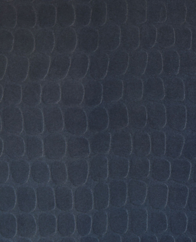 Hyde Indigo Graphic Croc Flock Wallpaper by Eijffinger Skin Covers about 108.1 square feet 39.3-in by 33-ft long roll Unpasted 25.2 - Fabric Carolina -