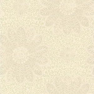 Tribe Sage Modern Floral Scroll Wallpaper by Kenneth James