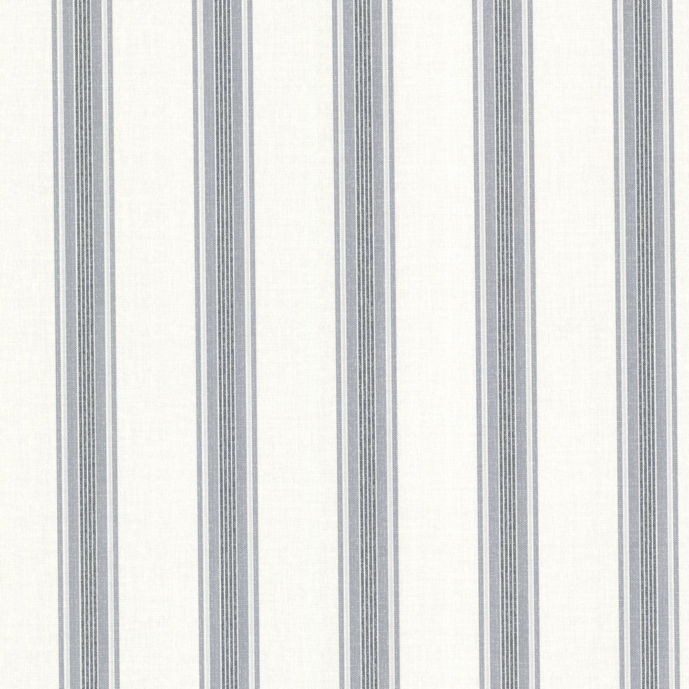 Lineage Blue Stripe Wallpaper by Beacon House Belle Maison Covers about 56.4 square feet 20.5-in by 33-ft long roll Unpasted 0 - Fabric Carolina -