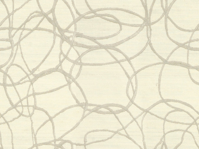 Scramble Silk Platinum by Kravet Couture Fabric