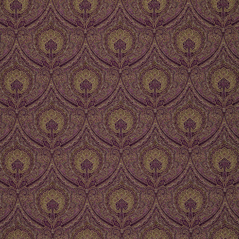 Edwardian Paisley Claret 3042048 by Schumacher Designer Fabric CHROMA See Sample UNITED STATES OF AMERICA HEAVY DUTY </p><p>Repeat: Horizontal: 6 3/4" (17CM) and Vertical: 8 1/4" (21CM) 54" WIDE (137CM) - Swanky Fabrics -
