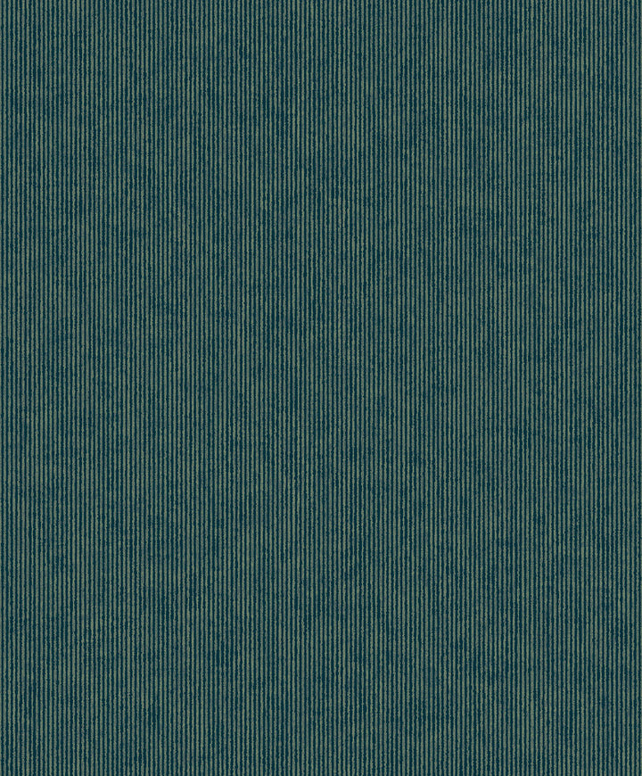 Leonardo Teal Flock Stripe Wallpaper by Eijffinger Museum Covers about 56.4 square feet 20.5-in by 33-ft long roll Unpasted 0 - Fabric Carolina -