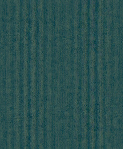 Leonardo Teal Flock Stripe Wallpaper by Eijffinger