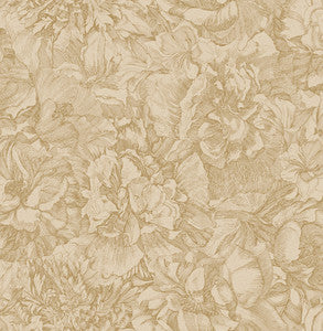Auguste Gold Floral Wallpaper by Eijffinger
