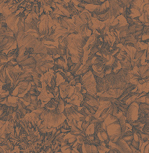 Auguste Copper Floral Wallpaper by Eijffinger