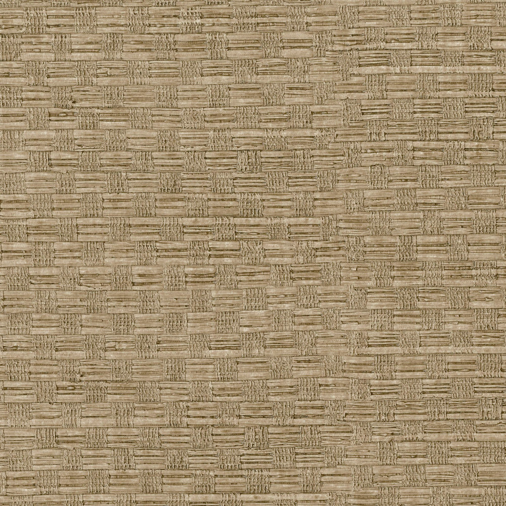 Texture Light Brown Woven Wallpaper by Warner Warner Textures Vol V Covers about 60.8 square feet 27-in by 27-ft long roll Unpasted 0 - Fabric Carolina -