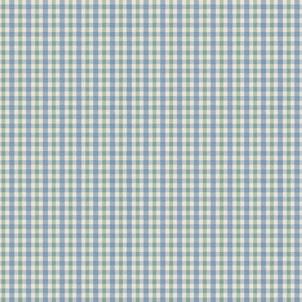 Roslin Aqua Check Wallpaper by Chesapeake Sage Hill Covers about 56.4 square feet 20.5-in by 33-ft long roll Unpasted 20.5 - Fabric Carolina -