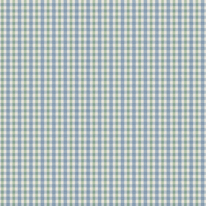 Roslin Aqua Check Wallpaper by Chesapeake Sage Hill Covers about 56.4 square feet 20.5-in by 33-ft long roll Unpasted 20.5 - Fabric Carolina -