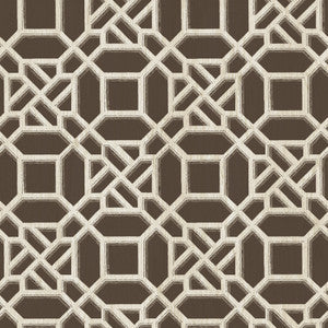 Adlington Brown Geometric Wallpaper by Chesapeake