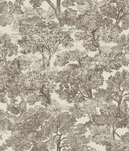 Blyth Brown Toile Wallpaper by Chesapeake
