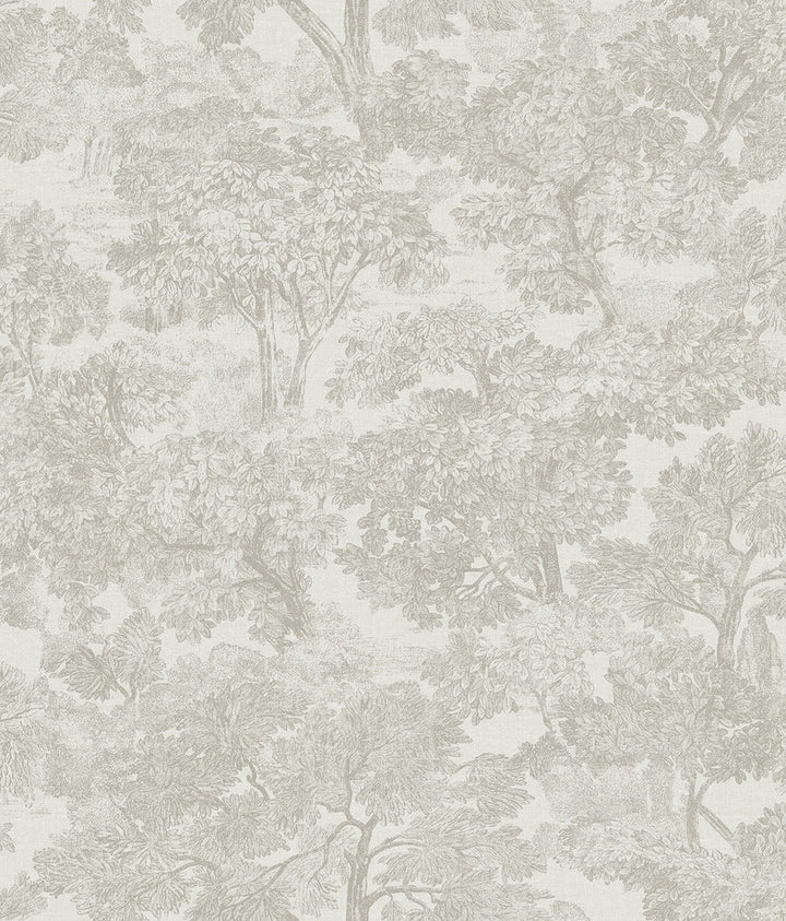 Blyth Grey Toile Wallpaper by Chesapeake Sage Hill Covers about 56.4 square feet 20.5-in by 33-ft long roll Unpasted 24 - Fabric Carolina -