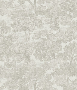 Blyth Grey Toile Wallpaper by Chesapeake