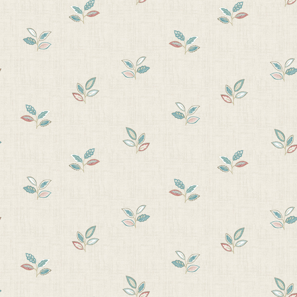 Leigh Coral Leaf Wallpaper by Chesapeake Sage Hill Covers about 56.4 square feet 20.5-in by 33-ft long roll Unpasted 10 - Fabric Carolina -