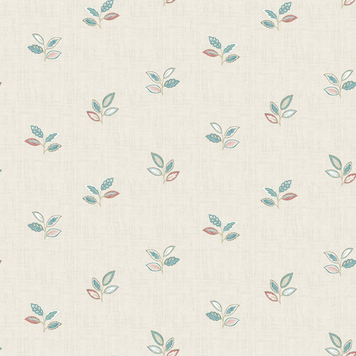 Leigh Coral Leaf Wallpaper by Chesapeake Sage Hill Covers about 56.4 square feet 20.5-in by 33-ft long roll Unpasted 10 - Fabric Carolina -