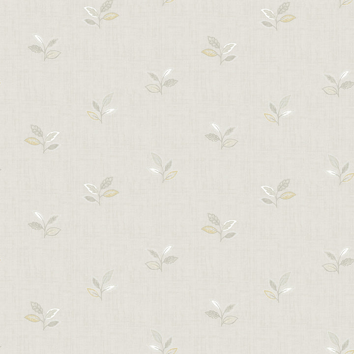 Leigh Grey Leaf Wallpaper by Chesapeake Sage Hill Covers about 56.4 square feet 20.5-in by 33-ft long roll Unpasted 10 - Fabric Carolina -