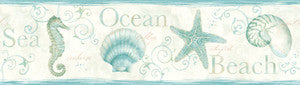 Island Teal Teal Seashells Wallpaper by Chesapeake