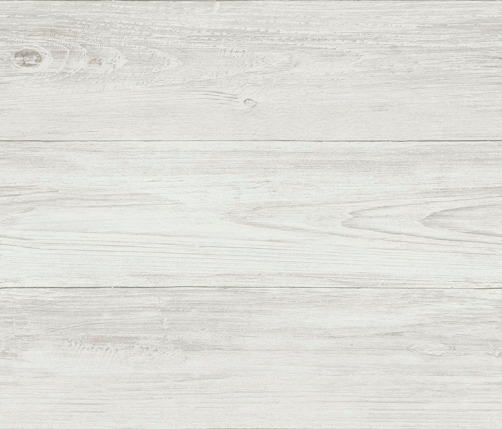 Mapleton Grey Faux Wood Wallpaper by Chesapeake Seaside Living Covers about 56.4 square feet 20.5-in by 33-ft long roll Prepasted 24 - Fabric Carolina -