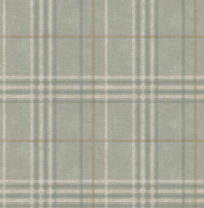 Rockefeller Sage Plaid Wallpaper by Chesapeake