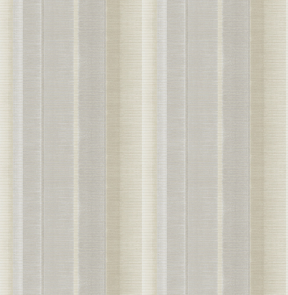 Flat Iron Silver Stripe Wallpaper by Chesapeake Manhattan Club Covers about 56.4 square feet 20.5-in by 33-ft long roll Unpasted 5.25 - Fabric Carolina -