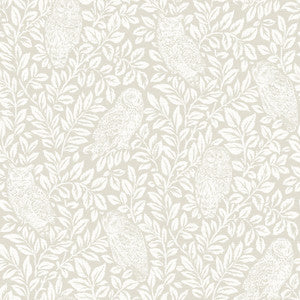 Parliament Cream Owl Wallpaper by Chesapeake