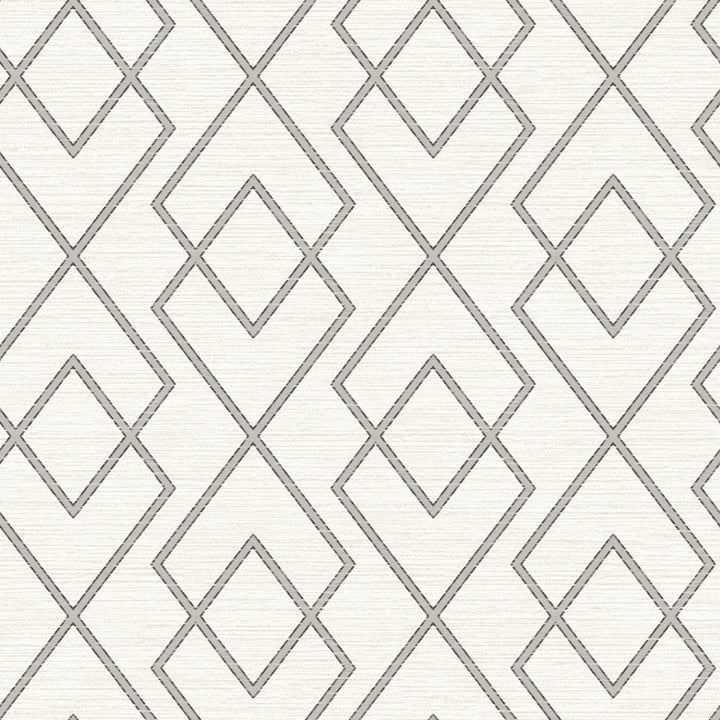 Blaze Cream Trellis Wallpaper by Chesapeake Farmhouse Covers about 56.4 square feet 20.5-in by 33-ft long roll Prepasted 20.9 - Fabric Carolina -