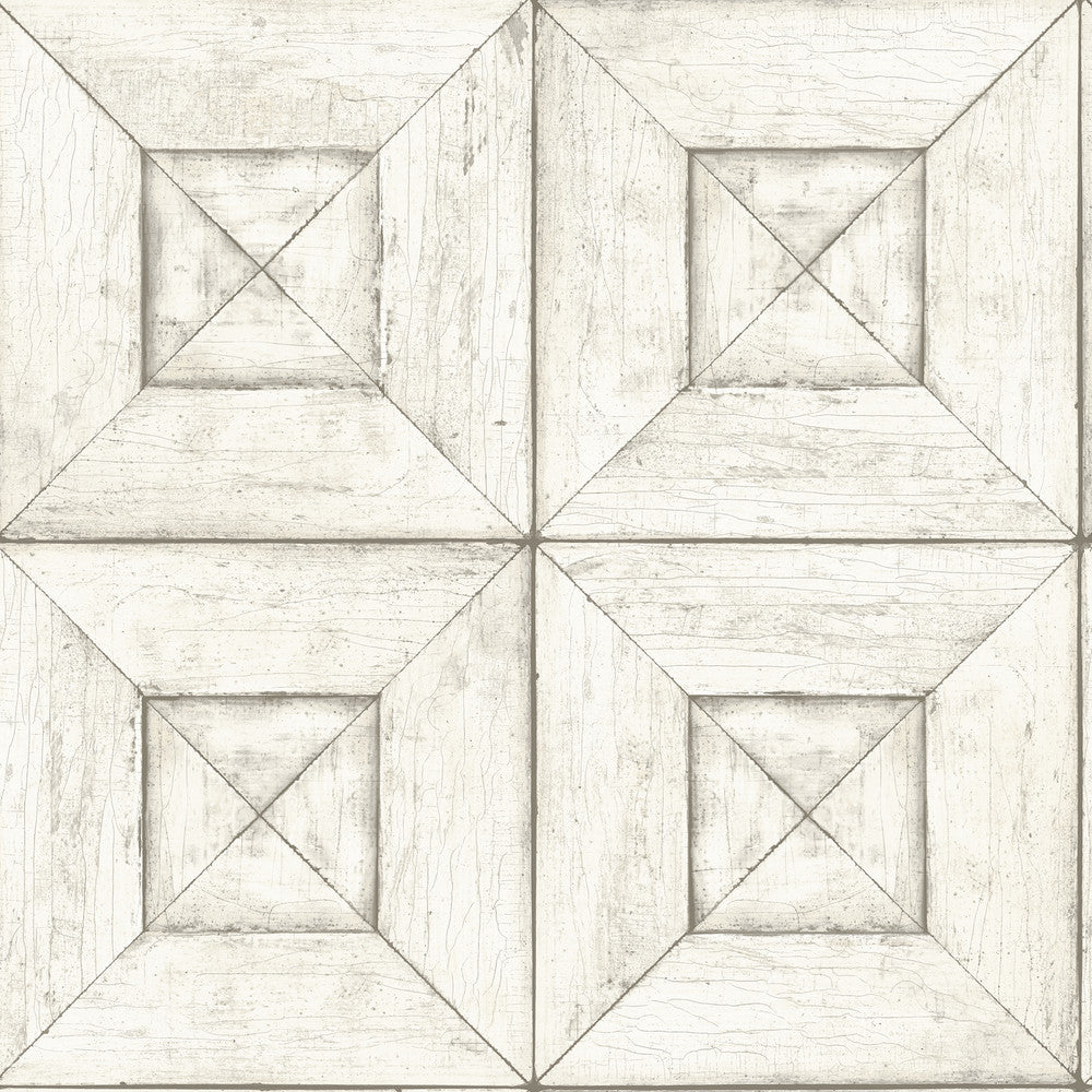 Avery Off White Wood Wallpaper by Chesapeake Farmhouse Covers about 56.4 square feet 20.5-in by 33-ft long roll Prepasted 20.9 - Fabric Carolina -