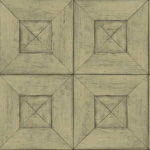 Avery Green Wood Wallpaper by Chesapeake