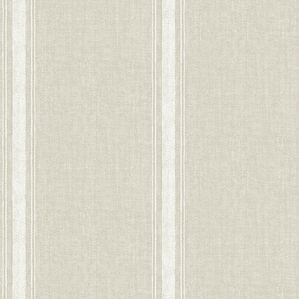 Linette Light Grey Fabric Stripe Wallpaper by Chesapeake Farmhouse Covers about 56.4 square feet 20.5-in by 33-ft long roll Prepasted 20.9 - Fabric Carolina -