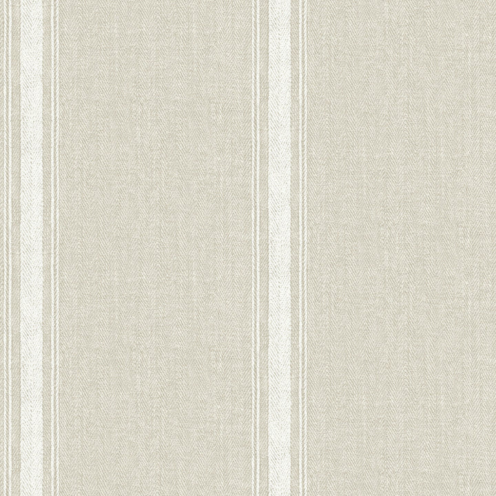 Linette Light Grey Fabric Stripe Wallpaper by Chesapeake Farmhouse Covers about 56.4 square feet 20.5-in by 33-ft long roll Prepasted 20.9 - Fabric Carolina -