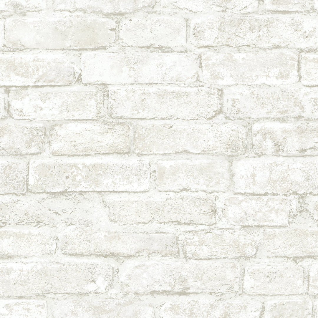 Arlington Off White Brick Wallpaper by Chesapeake Designer