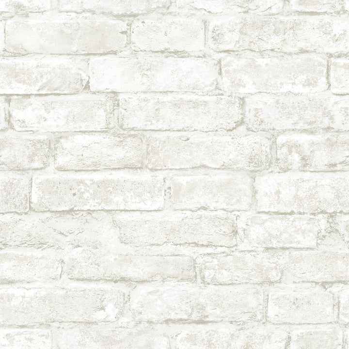 Arlington Off White Brick Wallpaper by Chesapeake Designer