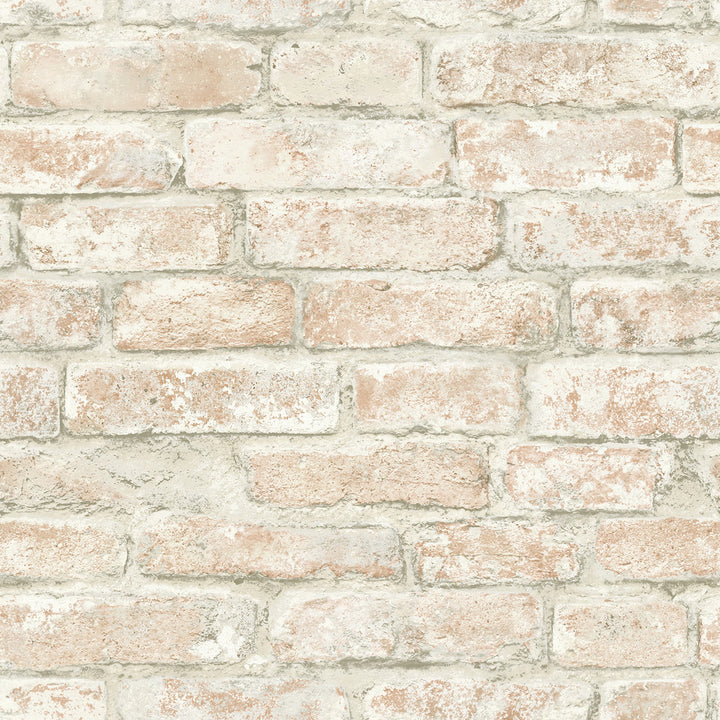 Arlington Multicolor Brick Wallpaper by Chesapeake Farmhouse Covers about 56.4 square feet 20.5-in by 33-ft long roll Prepasted 20.9 - Fabric Carolina -