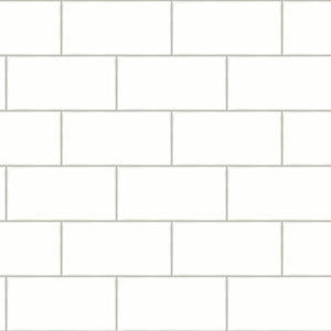 Freedom Off White Subway Tile Wallpaper by Chesapeake