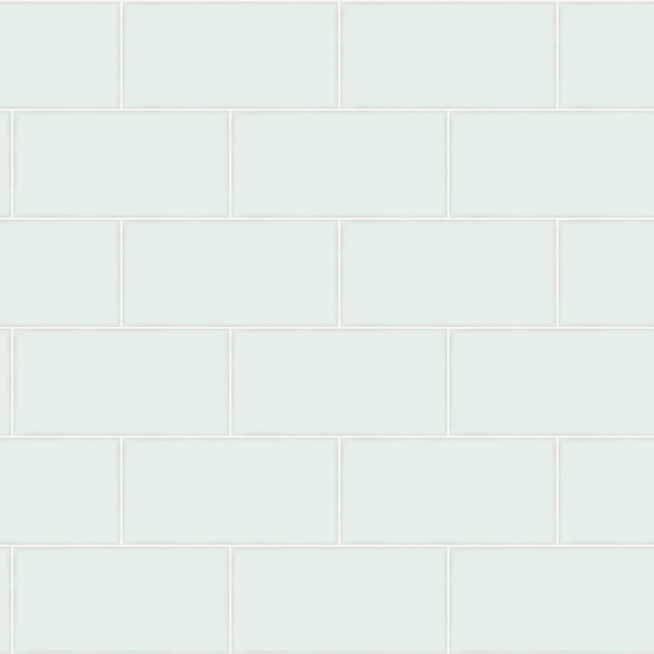 Freedom Mint Subway Tile Wallpaper by Chesapeake Farmhouse Covers about 56.4 square feet 20.5-in by 33-ft long roll Prepasted 20.9 - Fabric Carolina -