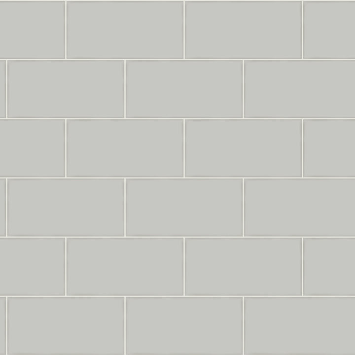 Freedom Grey Subway Tile Wallpaper by Chesapeake Farmhouse Covers about 56.4 square feet 20.5-in by 33-ft long roll Prepasted 20.9 - Fabric Carolina -