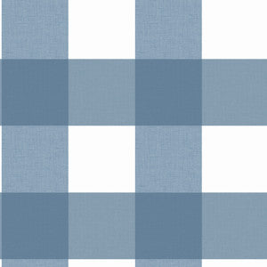 Amos Blue Gingham Wallpaper by Chesapeake