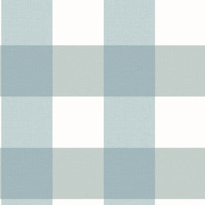 Amos Teal Gingham Wallpaper by Chesapeake