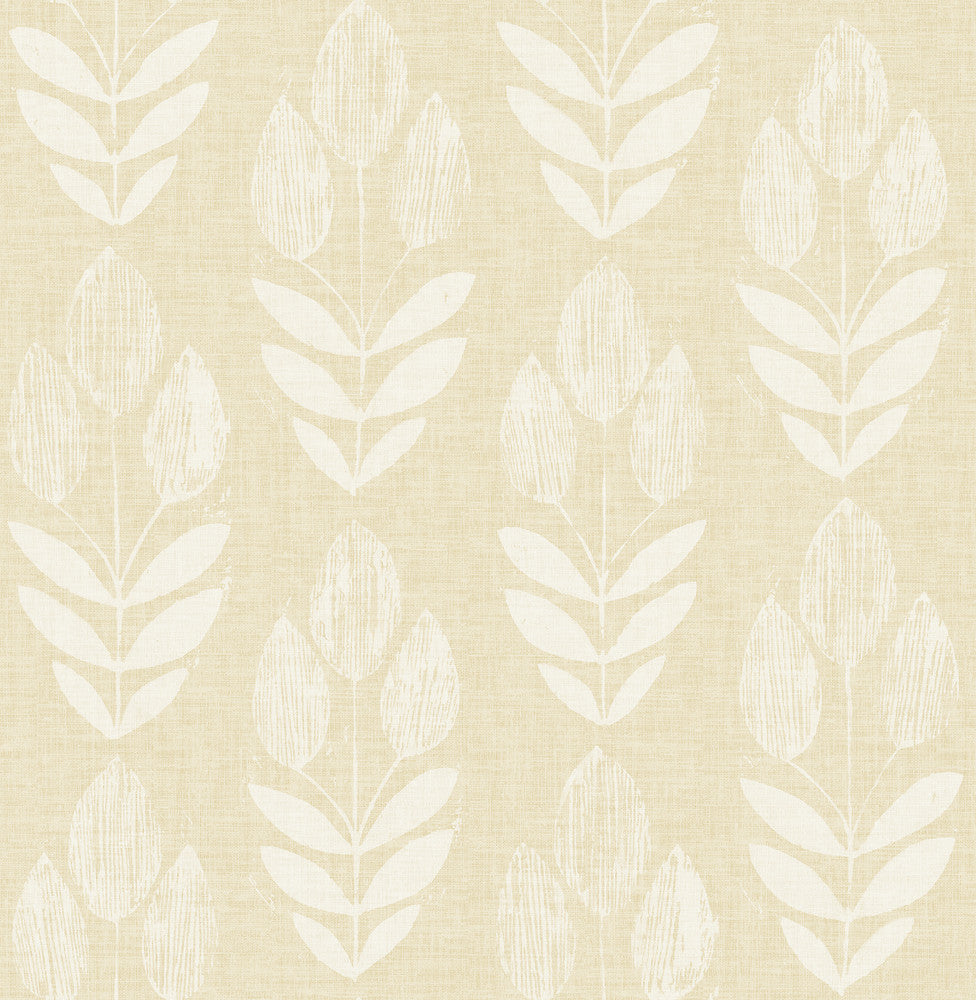 Garland Wheat Block Tulip Wallpaper by Chesapeake Farmhouse Covers about 56.4 square feet 20.5-in by 33-ft long roll Unpasted 20.9 - Fabric Carolina -